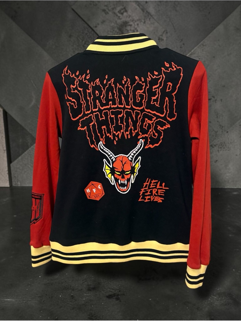 Kids' Black & Red Hellfire Varsity Jacket